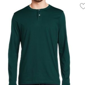 Theory Henley green size medium long sleeve shirt